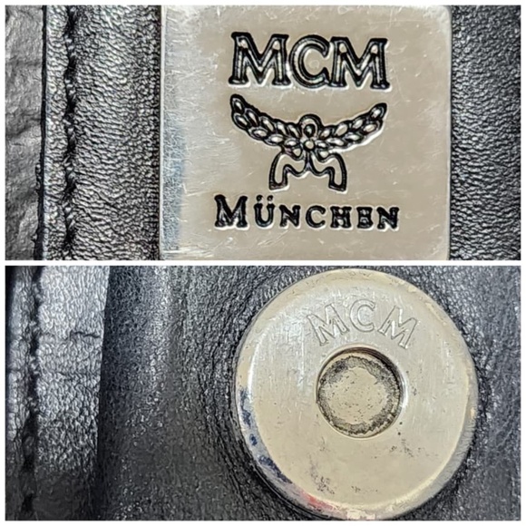 Authentic MCM Visestos Shopping Tote Bag Black/Grey - Picture 11 of 14